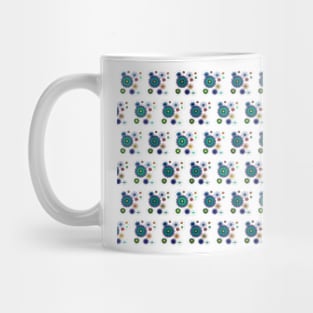 Cute Attractive Spiral Geometric Flower Brick Pattern Mug